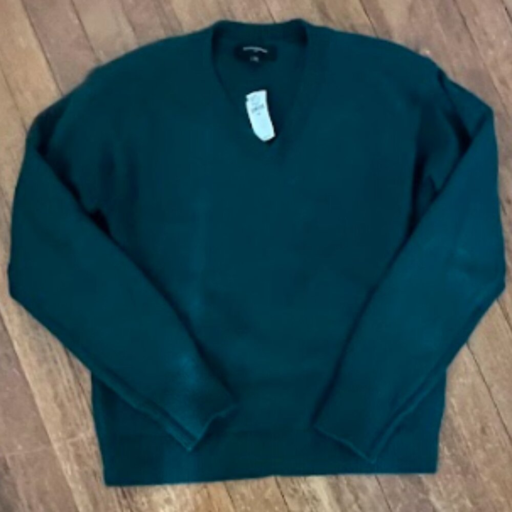 Banana Republic Emerald Green Jewel-Tone V-Neck Women's Sweater XXS NWT